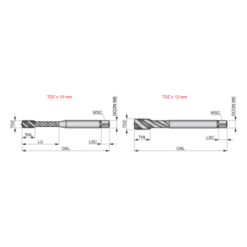Macho Máquina Dormer EX01 M2 x 0,40 HSS-E Canal Helicoidal