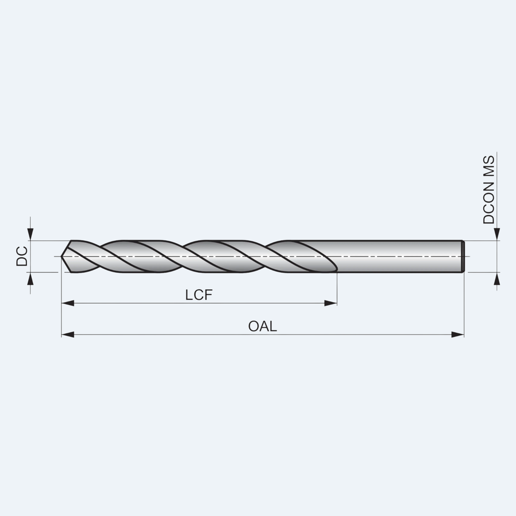Broca Dormer A100 5,0 mm HSS DIN 338 Haste Cilíndrica 118°