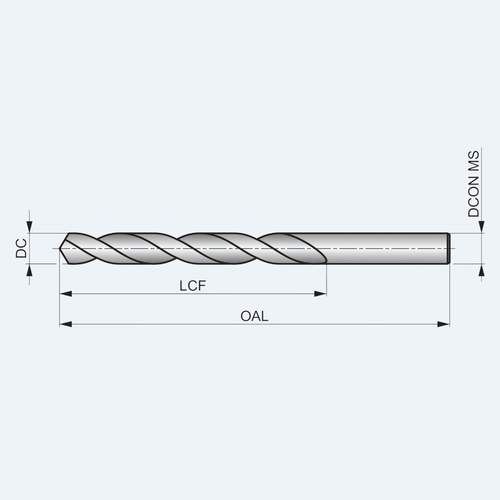 Broca Dormer A100 5,0 mm HSS DIN 338 Haste Cilíndrica 118°