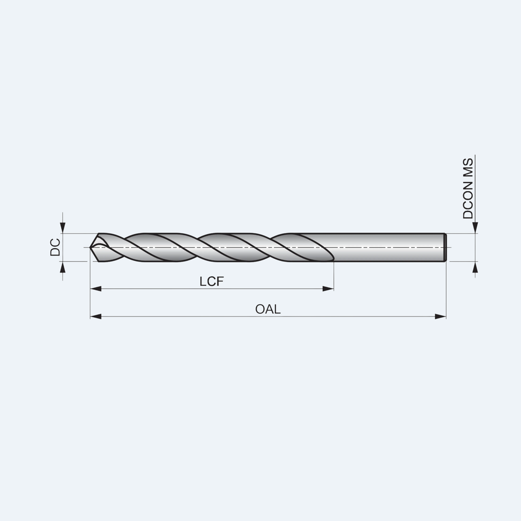 Broca Dormer A002 Ø3,3 mm HSS Ponta Revestida em Titânio DIN 338 118°