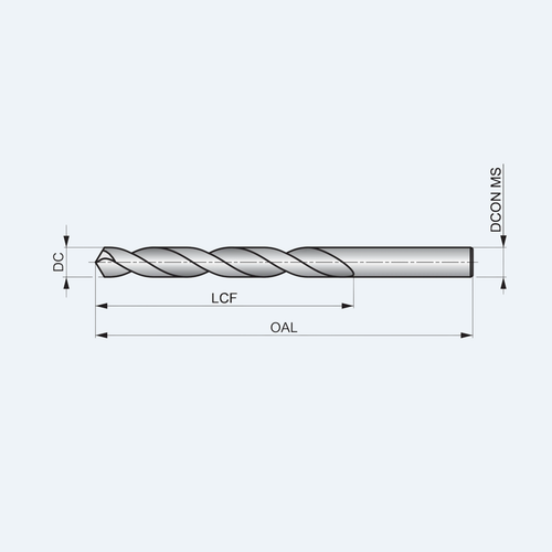 Broca Dormer A002 Ø10,2 mm HSS Ponta Revestida em Titânio DIN 338 118°
