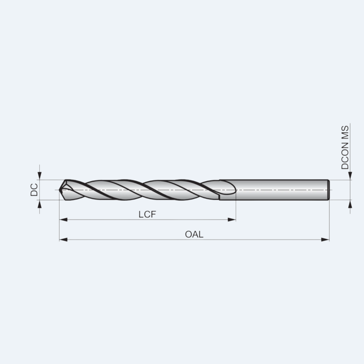Broca Dormer R003 Ø12,0 mm  4xD Metal Duro TiN-tip DIN 338
