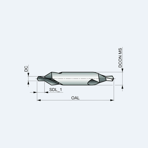 Broca de Centro Dormer A200 Ø3,15 x 8,00 mm HSS DIN 333A 60°