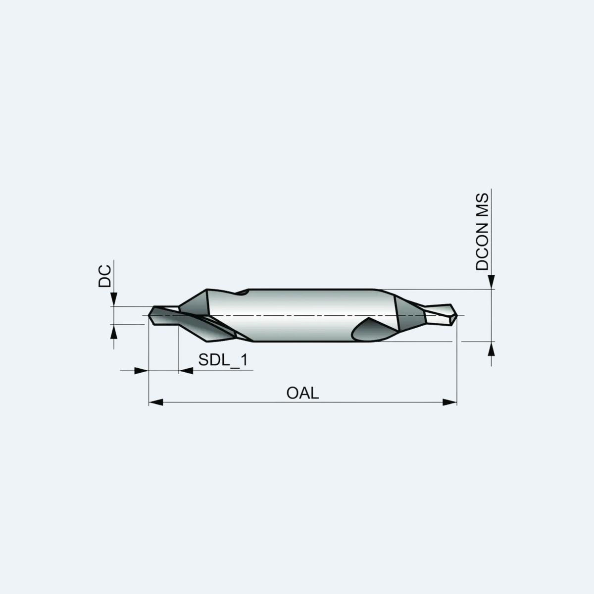 Broca de Centro Dormer A200 Ø4,00 x 10,00 mm HSS DIN 333A 60°