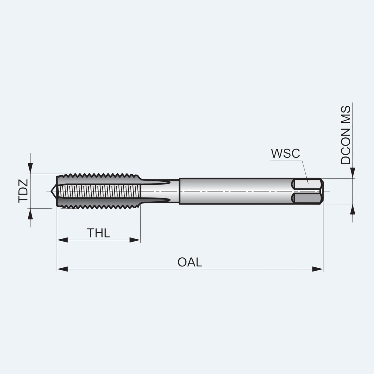 Jogo de Machos Manuais Dormer E100 M22 x 2,50 NO8 HSS Canal Reto – 3 Peças