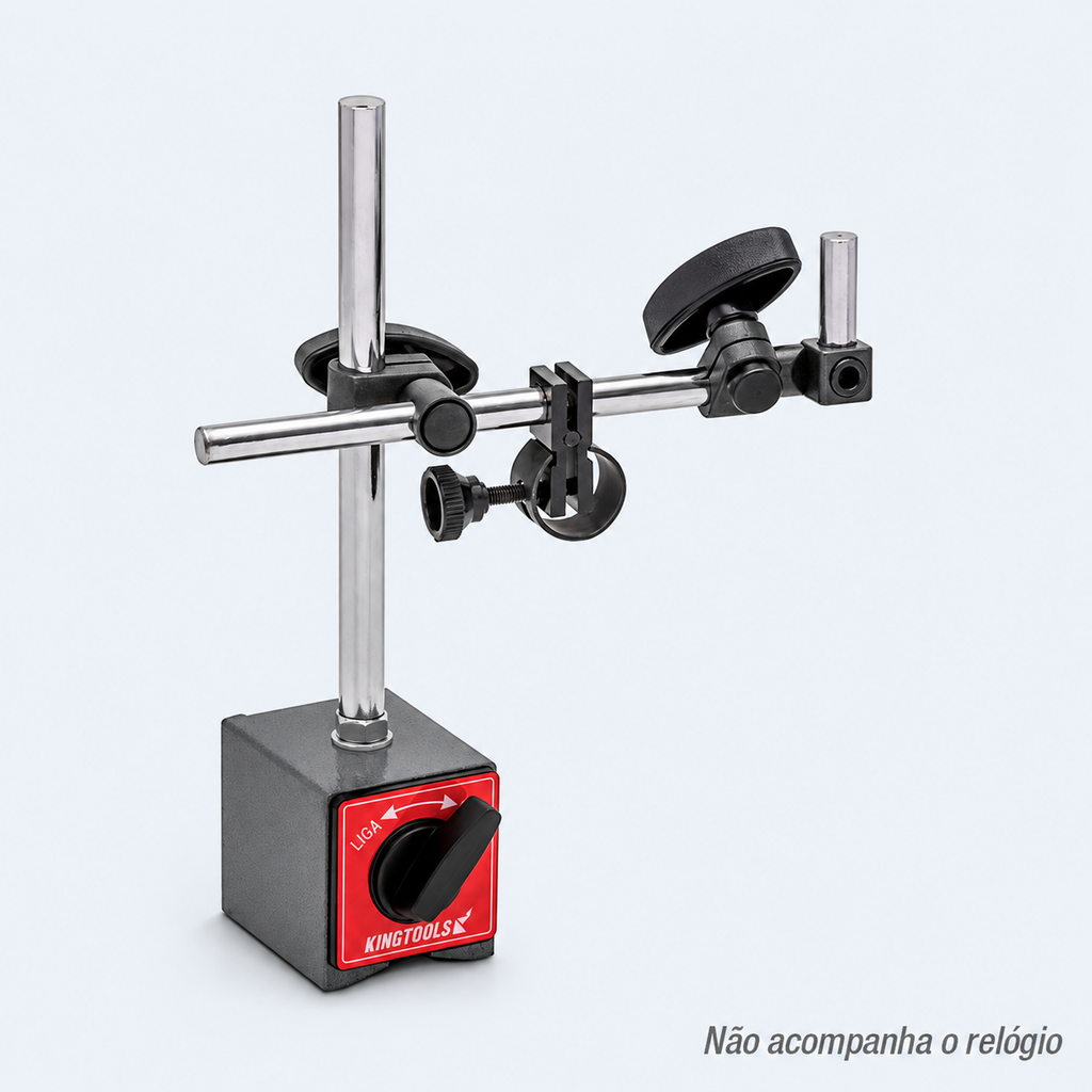 Suporte magnético KingTools 506.610 com ajuste fino sem relógio
